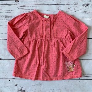 Classic Pooh by Disney Pink Floral Blouse 4T